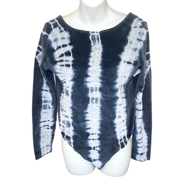 All Saints Raffi Velvet Teddy Bodysuit in Ink Blue & Grey Marl 8 NWT - Picture 7 of 12